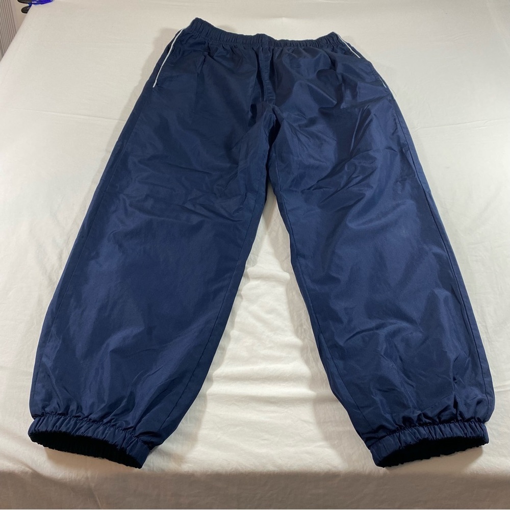 Sport Track Pants Windbreaker Joggers Medium size Navy Blue pockets Unisex